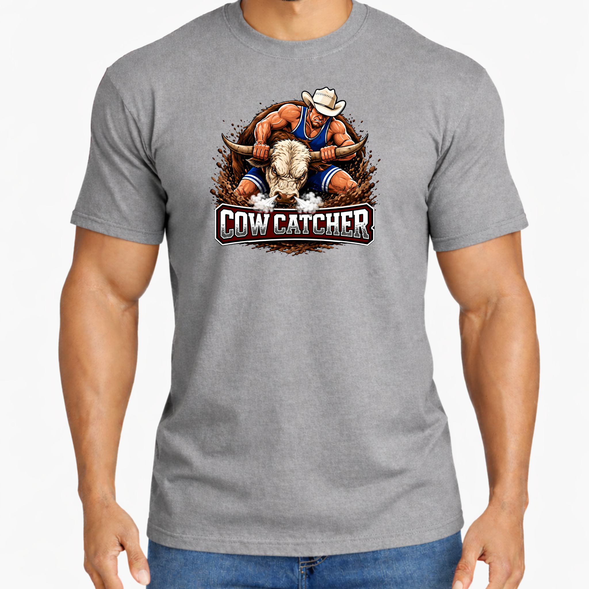 The Cow Catcher Wrestling T-Shirt